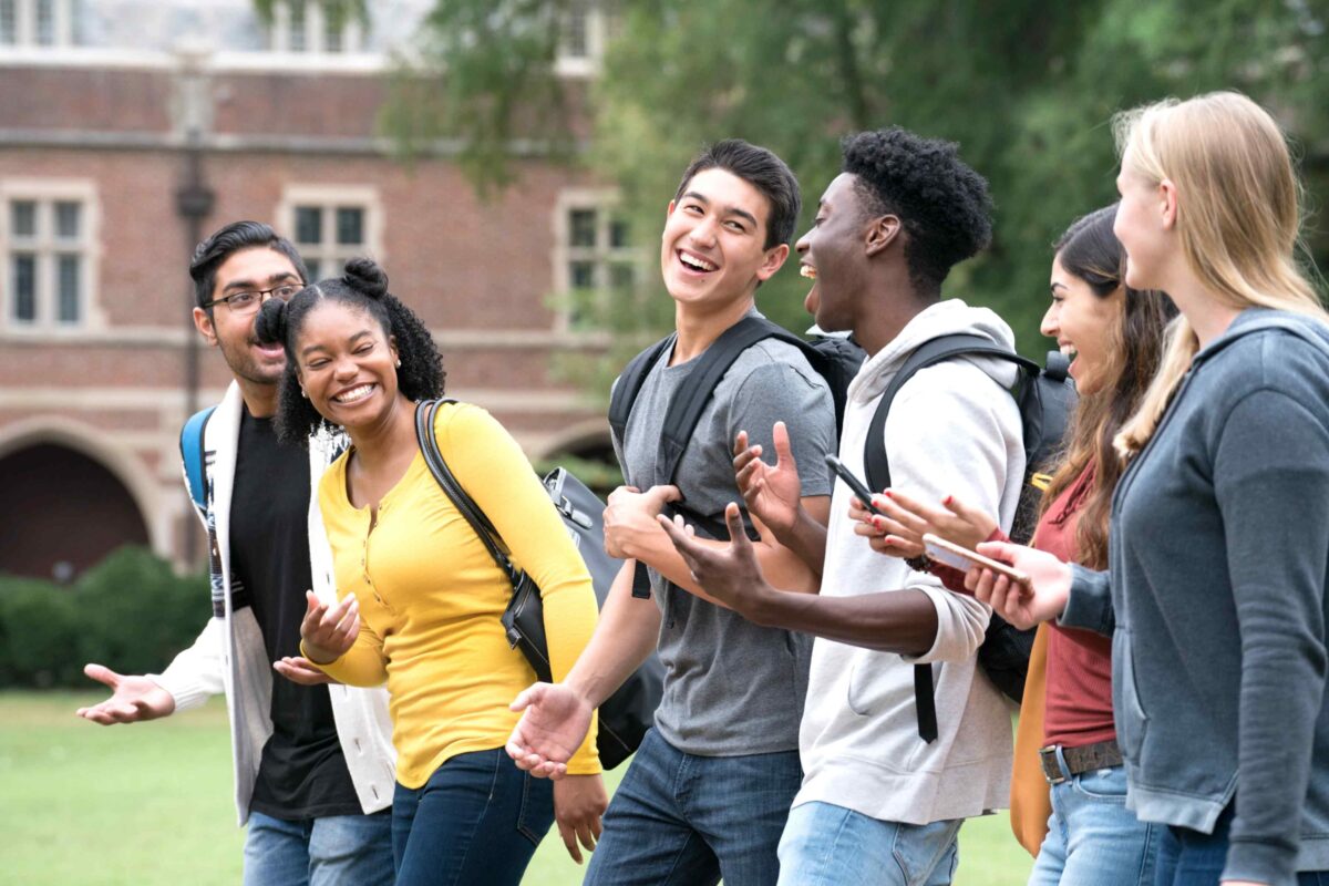 A group of people standing next to each other.