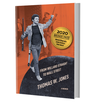 A book cover with an image of a man holding a gun.